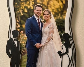 Personalisierter Hochzeitsbilderrahmen mit Namen – 3D-Druck Geschenk zur Hochzeit