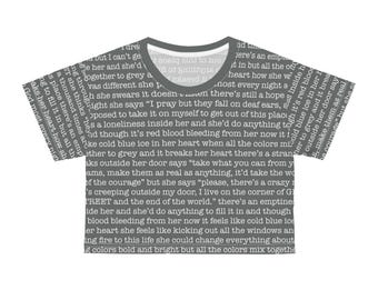 DMB Grey Street Lyrics - womens crop tee