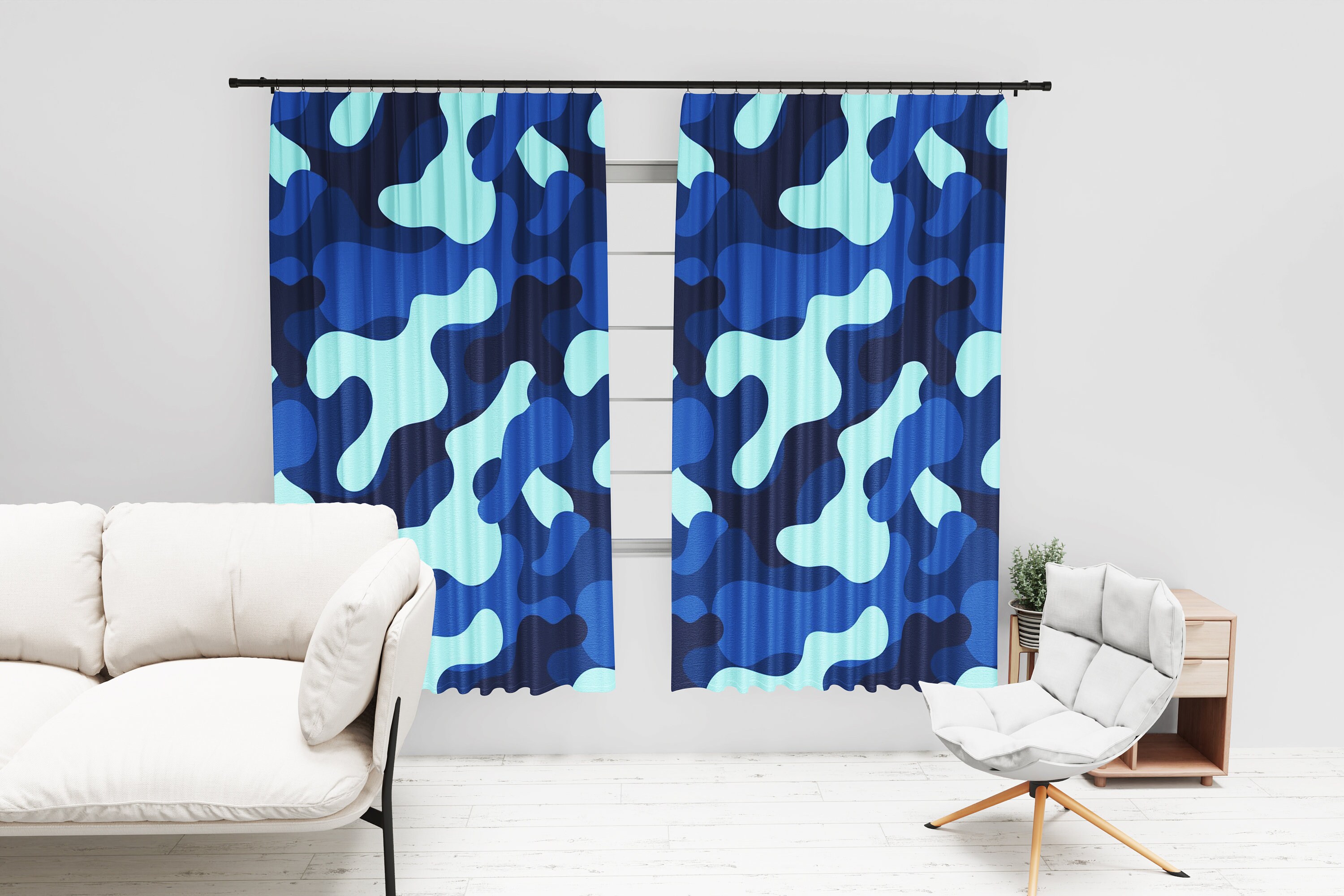 Blue Camouflage Curtain Air Force Curtain Navy Curtain Army Drapery Personalized Curtain Hunter Gifts Gift for Him Christmas Gift Etsy UK