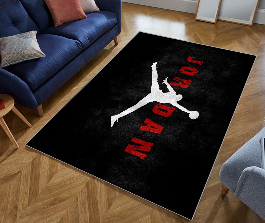 Jump Man Rug, Jordan 23 Rug, Sneaker Rug, Number 23 Rug, Street Fashion ...