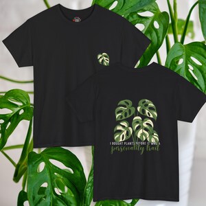 Monstera Adansonii Variegata Tshirt, Plant Lover Tee, Plant Lady Shirt, Botanical Garden Top, Plant Mom Gift, I Bought Plants Personality