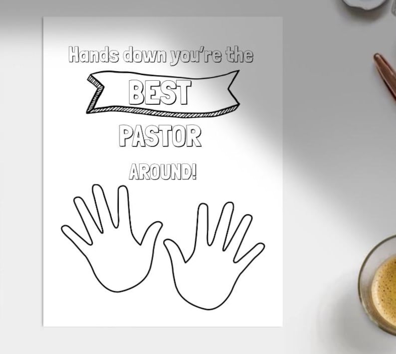 Pastor Appreciation Coloring Page: Kids Ministry Activity (digital ...