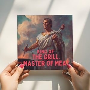 Funny King of the Grill Father&#39;s Day Card: BBQ Dad (Digital Download)