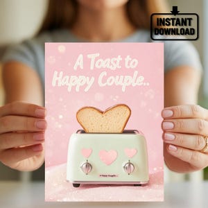 Cartão de casamento engraçado para casal, cartão de aniversário de brinde fofo, cartão de amor de café da manhã romântico, cartão de presente de noivado ou dia dos namorados