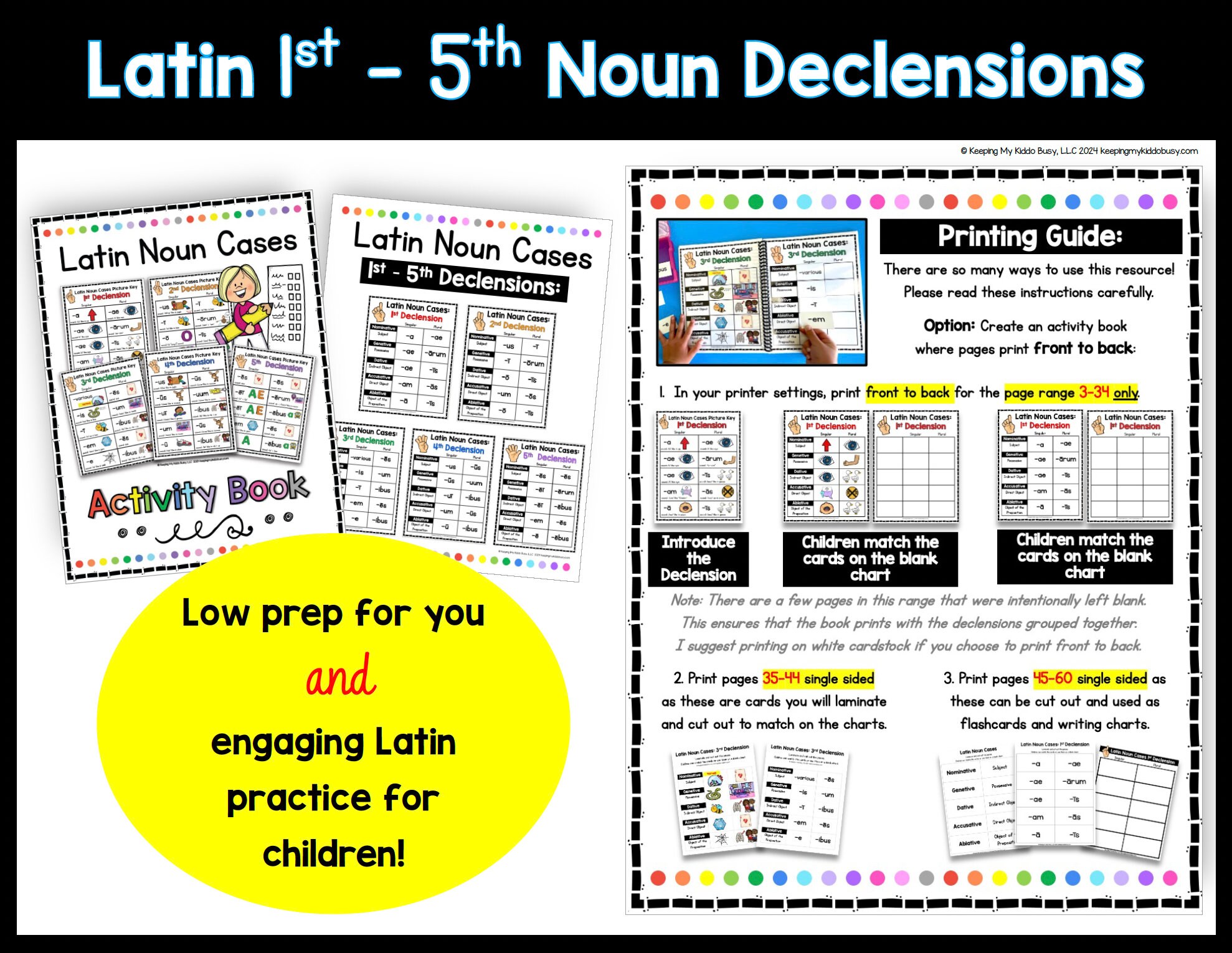Classical Education Latin Memory Work Cycle 1 - Noun Declensions ...