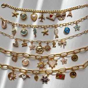 Build Your Own Custom Charm Bracelet for Women,Personalized Charm Bracelet,Pick Your Charms,Choose Your Charm Bracelet,Personalized Gifts