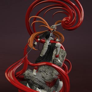 ICHIGO KUROSAKI hollw form|  Bleach | 3D Printed | Gift For Gamer | Handmade Gift | Resin Figure | Hand Painted