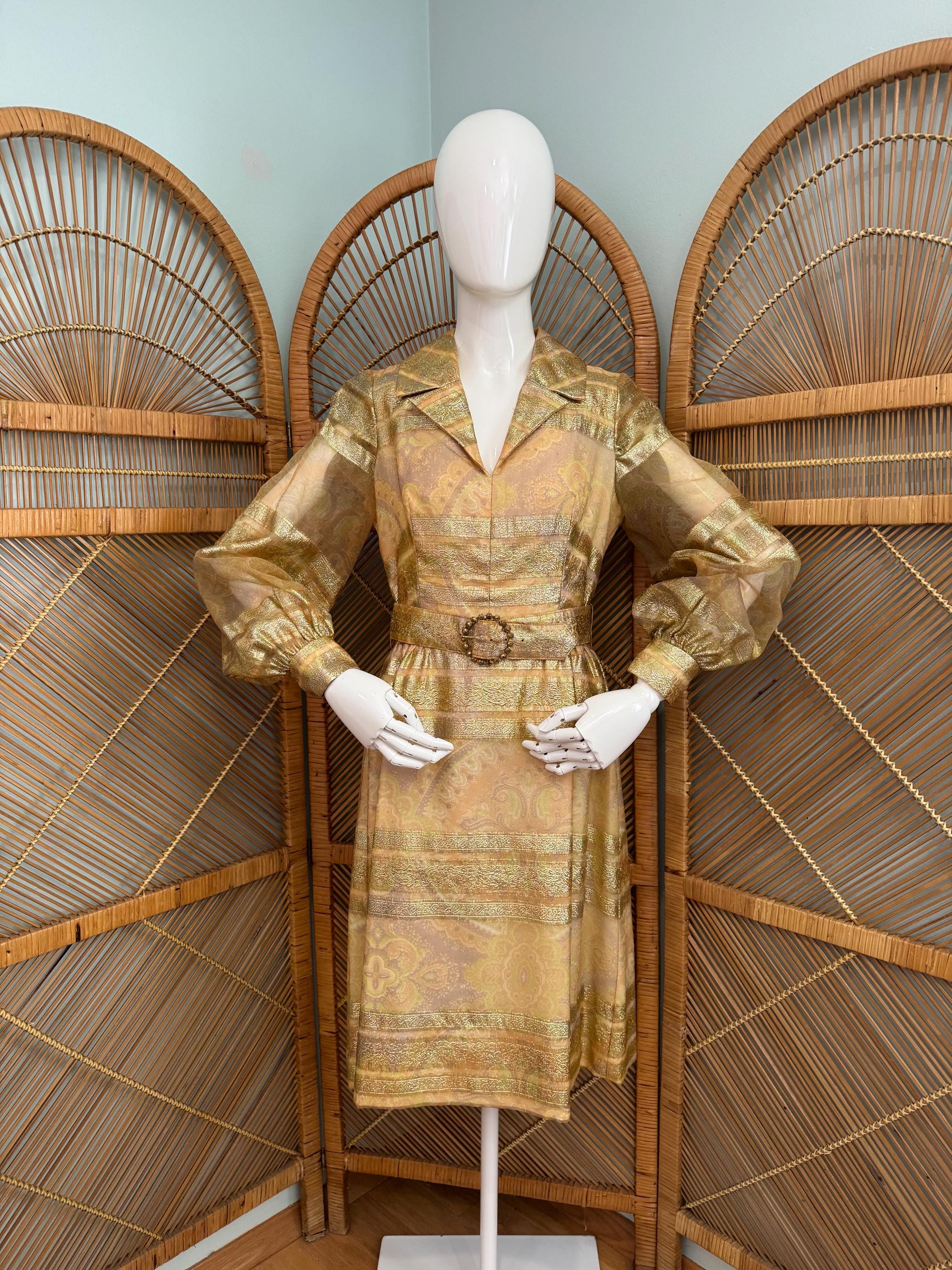 Sheer Gold Dress - Etsy