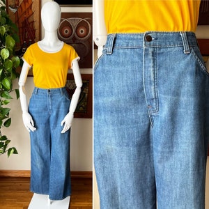 DIY 70's Wide Leg Jeans From Scratch ! How to make a pair of 1970's super wide  leg jeans from scratch !!