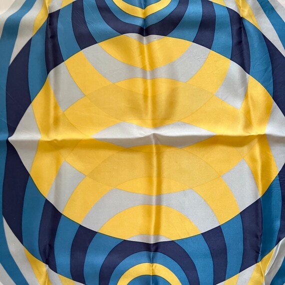 70s Vintage PAOLI Yellow Blue and Gray MOD Op Art… - image 2
