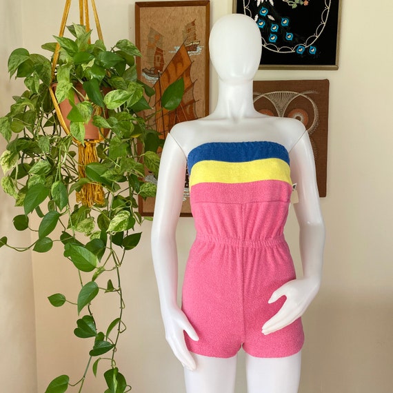 80s Vintage Mark's Things Pink Blue and Yellow Ter