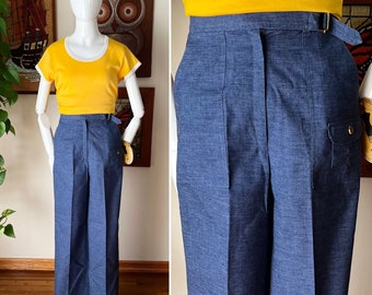 70s Vintage THE VILLAGER High Waist Wide Trouser Leg Jeans, New with Tags, Never Worn, Size XS