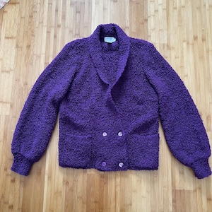 80s Mutton Sleeves Cardigan – makky