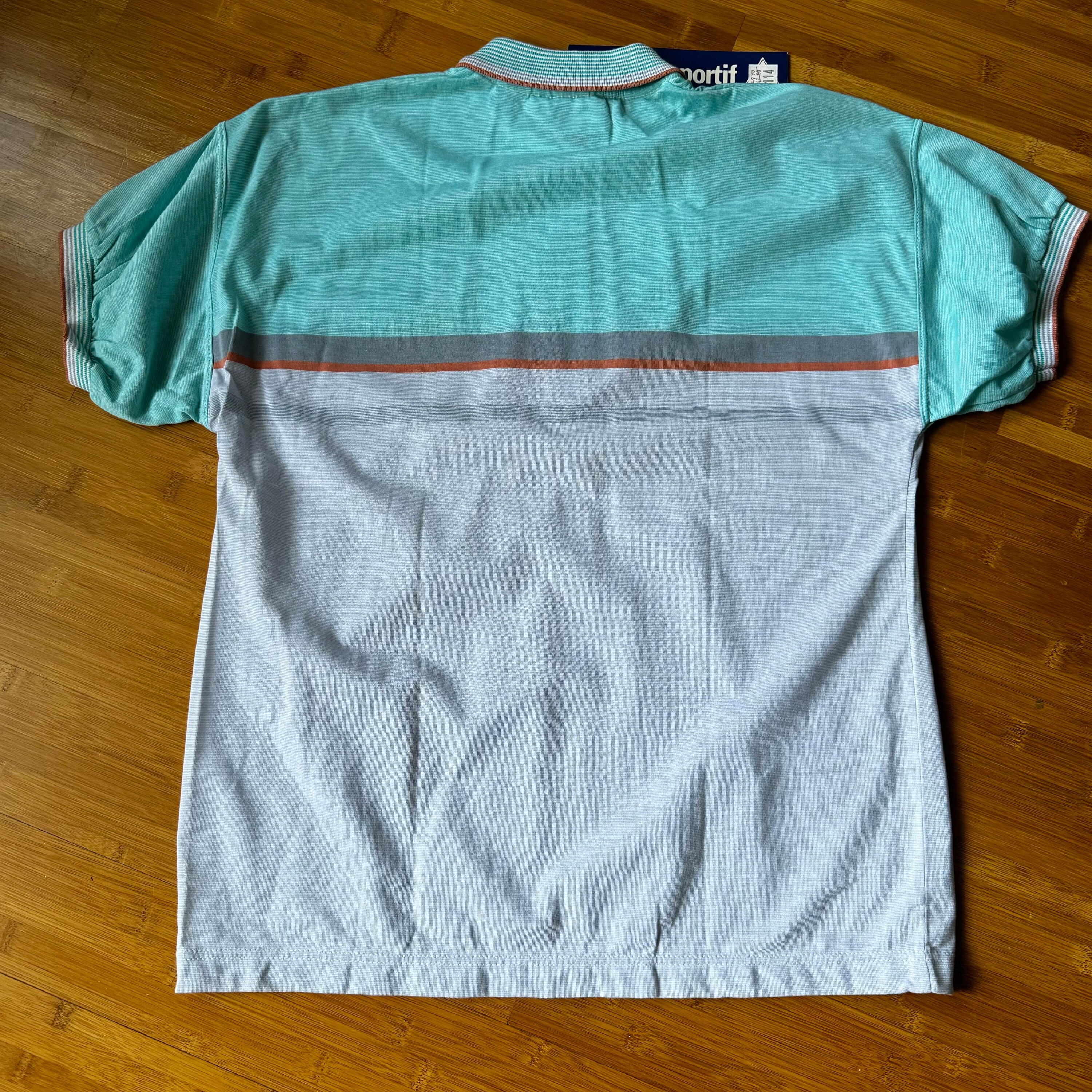 T-shirt Vintage Le Coq Sportif Tennis - Années 90 - Vert Olive - Taille L