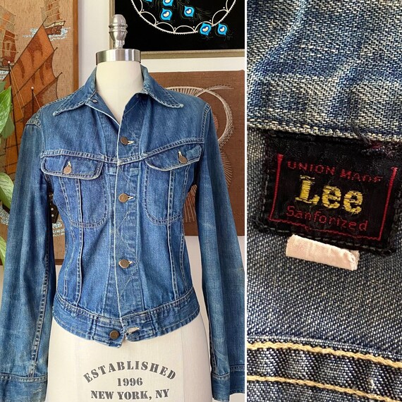 40s 50s Vintage LEE Riders Red Label Denim Jean Jacket Union Made