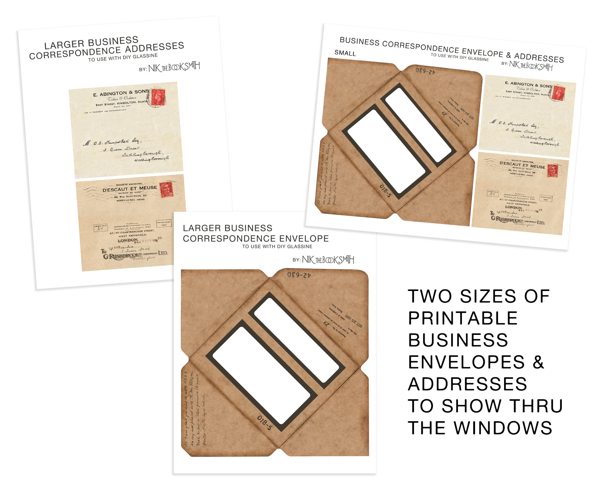 Vintage Business Correspondence Kit 3 Design Options With Etsy