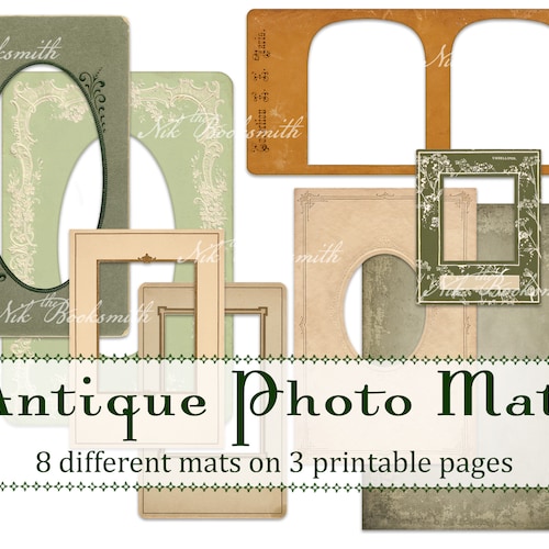 Antique Photo Mats 8 Designs on 3 Printable Pages Prints - Etsy