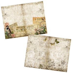 Digital Vintage Journal Page Kit Broken China Perfect for journals, cards, mixed media, scrapbooking 10 digital pages image 2