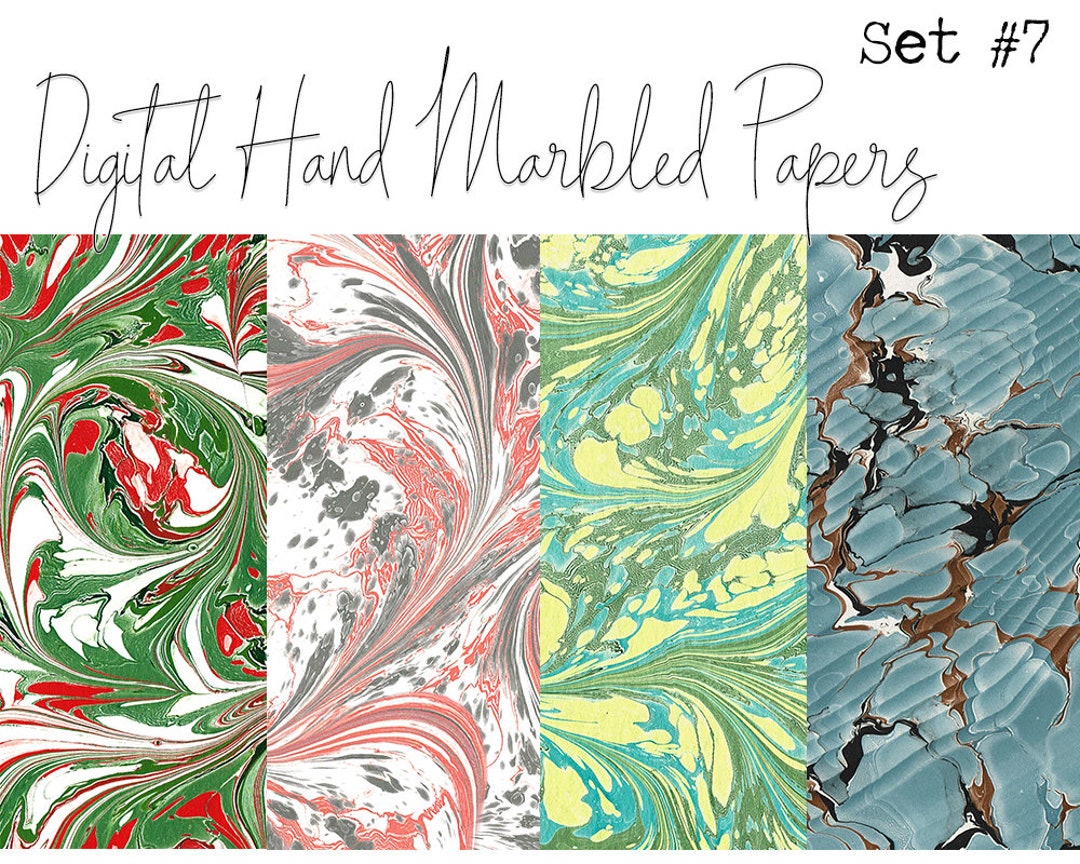Marbled Alcohol Ink Digital Paper Pack Graphic by Mystic Mountain