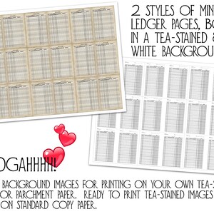 Mini Book Digital Printable Ledgers and Journals Nik the Booksmith Digital Download 5 Hi-res ...