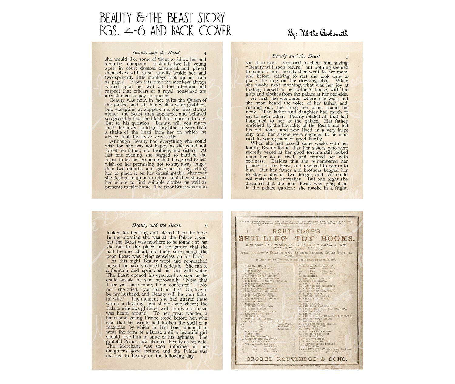 Beauty And The Beast Story Book Printable Journal Cards Etsy Beauty and the beast story book printable journal cards etsy