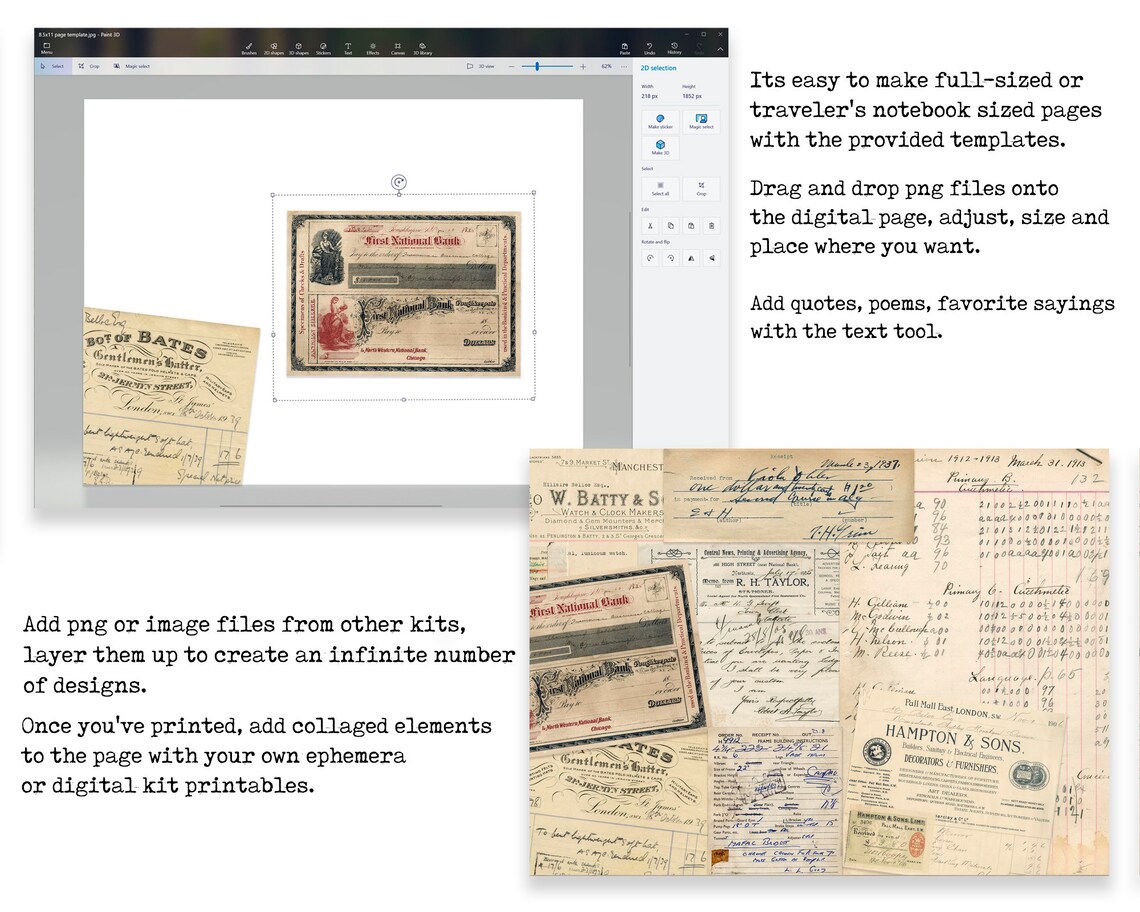Paperwerks - PNG Digital Kit - Bookmakers - Journal Pages - Graphic Art ...