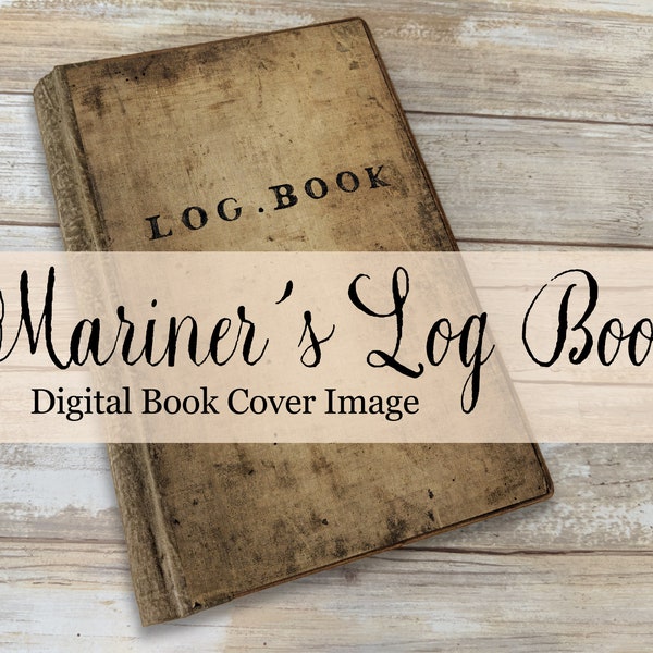 Mariner's Log Book - Digitale Bilder für Vorder- und Rückseite (2 Bilder insgesamt)