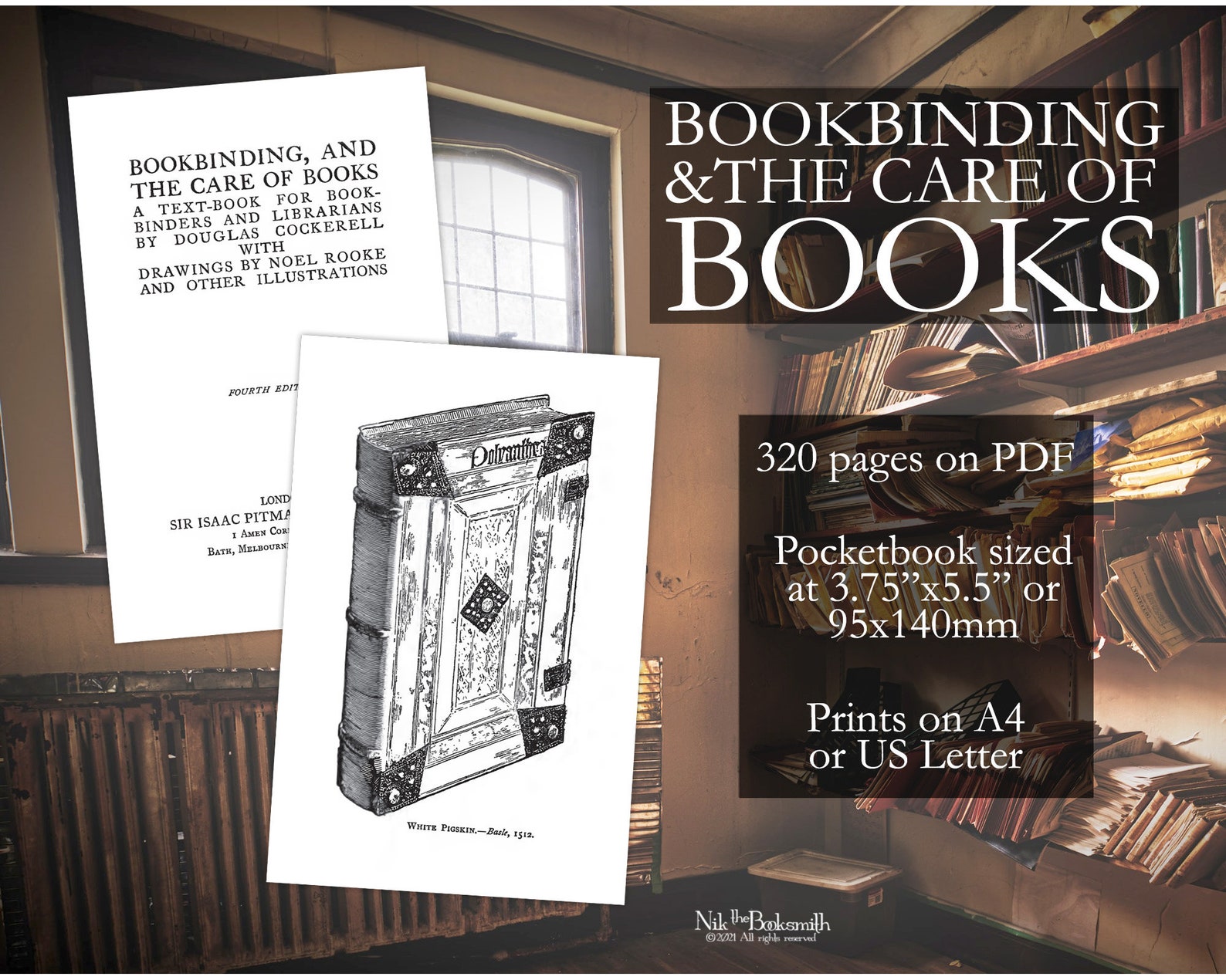 Bookbinding and the Care of Books Pocketsized Book Pages on Etsy