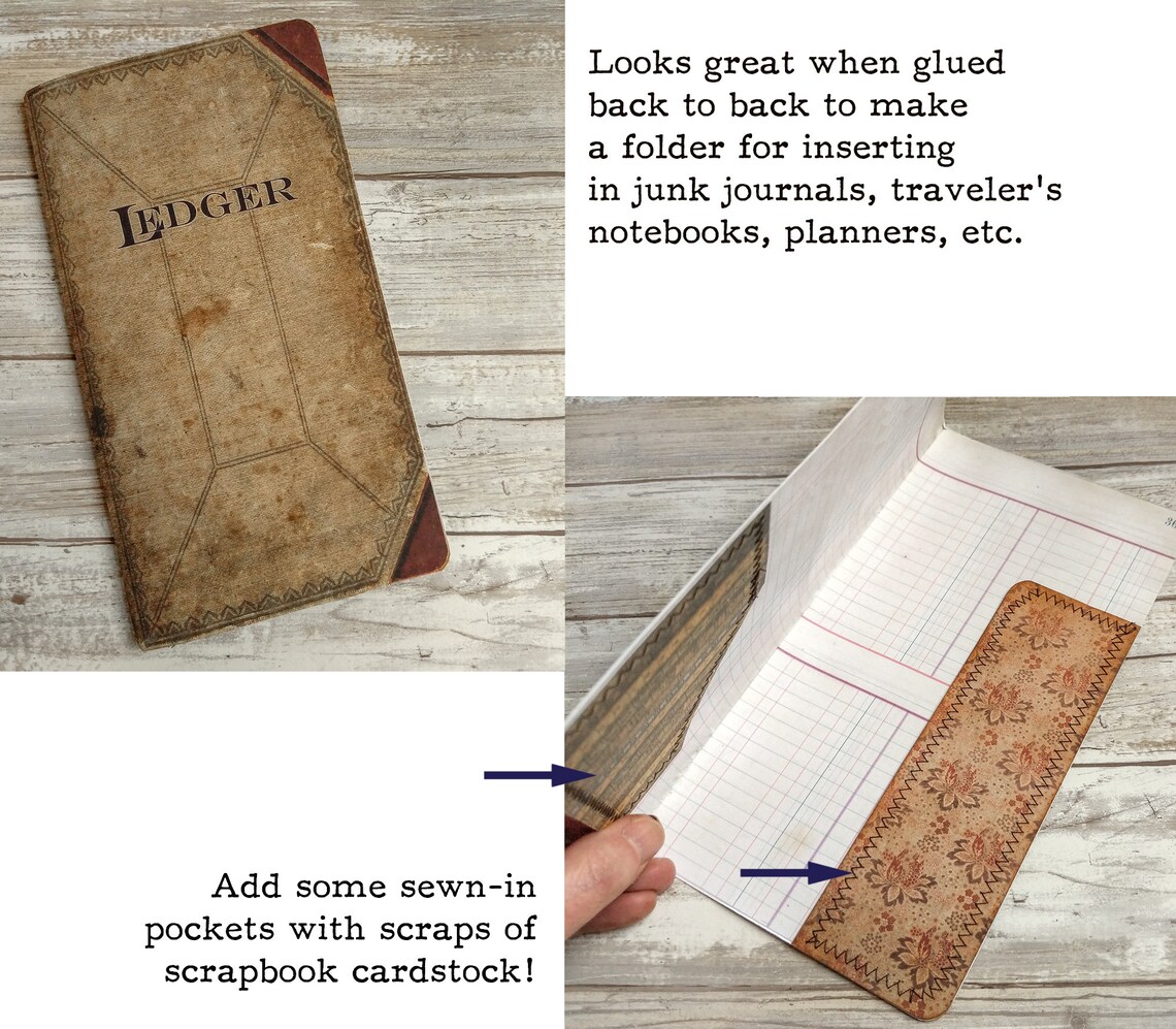 Vintage Ledger Folder Kit Perfect for Junk Journals Etsy