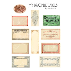My Favorite Labels - Antique Ephemera - Bookmakers - Book Covers - Albums (1 digital page)