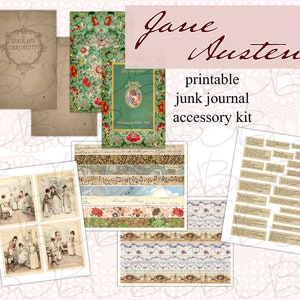 Jane Austen Junk Journal Digital Accessory Kit