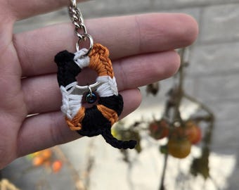 かぎ針編みの猫のプルタブキーホルダー - Etsy 日本