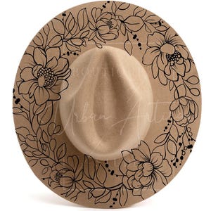 Hat Burning Stencil, Floral Wrap