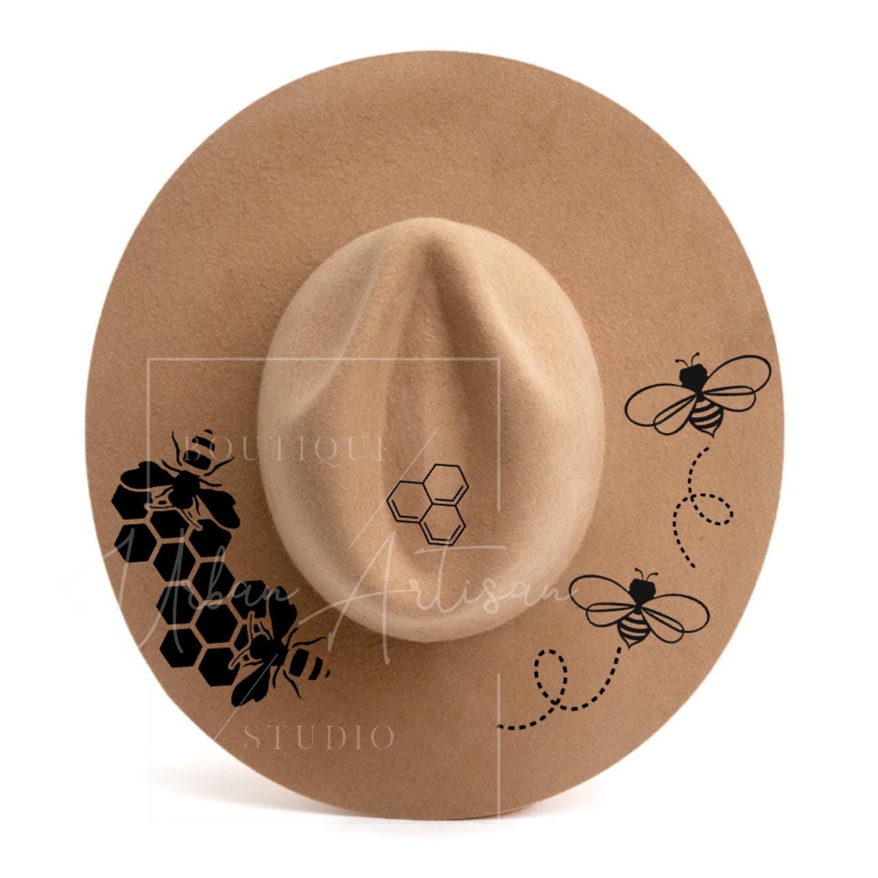 Hat Burning Stencil, Bees