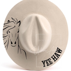 Hat Burning Stencil, Horse
