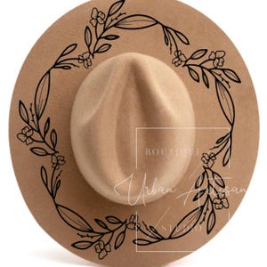 Hat Burning Stencil, Floral + Flourish Border