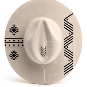 Hat Burning Stencil, Aztec