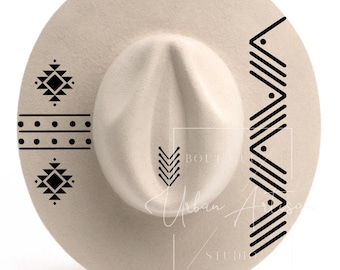Hat Burning Stencil, Aztec