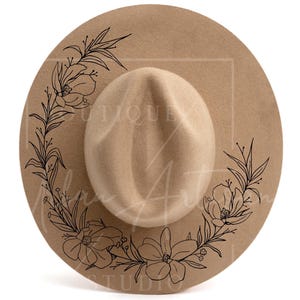 Hat Burning Stencil, Magnolia Wreath