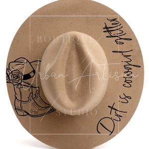 Hat Burning Stencil, Cowgirl Glitter