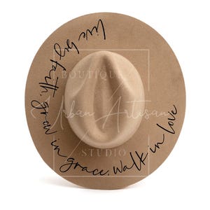 Hat Burning Stencil, Live by Faith...