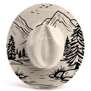 Hat Burning Template, Mountainscape
