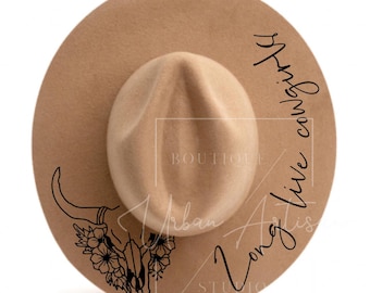 Hat Burning Stencil, Long Live Cowgirls