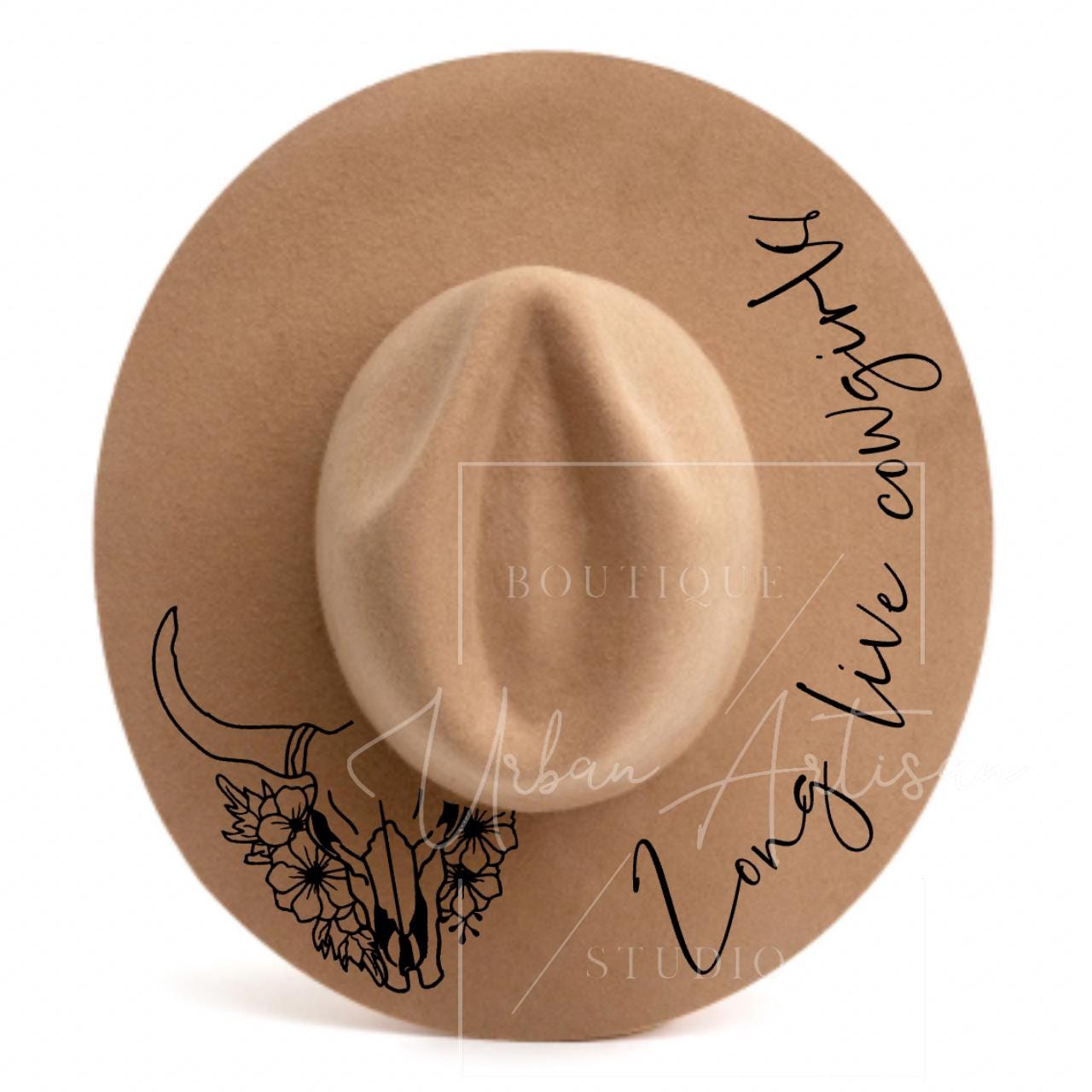Hat Burning Stencil, Long Live Cowgirls