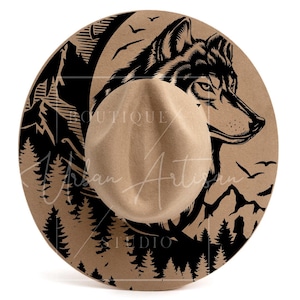 Hat Burning Template, Wolf