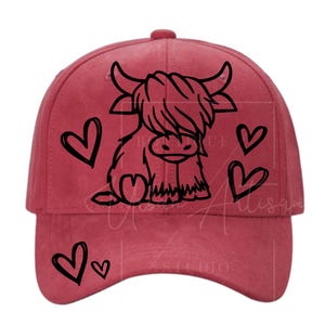 Baseball Hat Burning Stencil, Cow