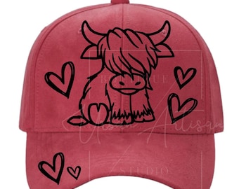 Baseball Hat Burning Stencil, Cow