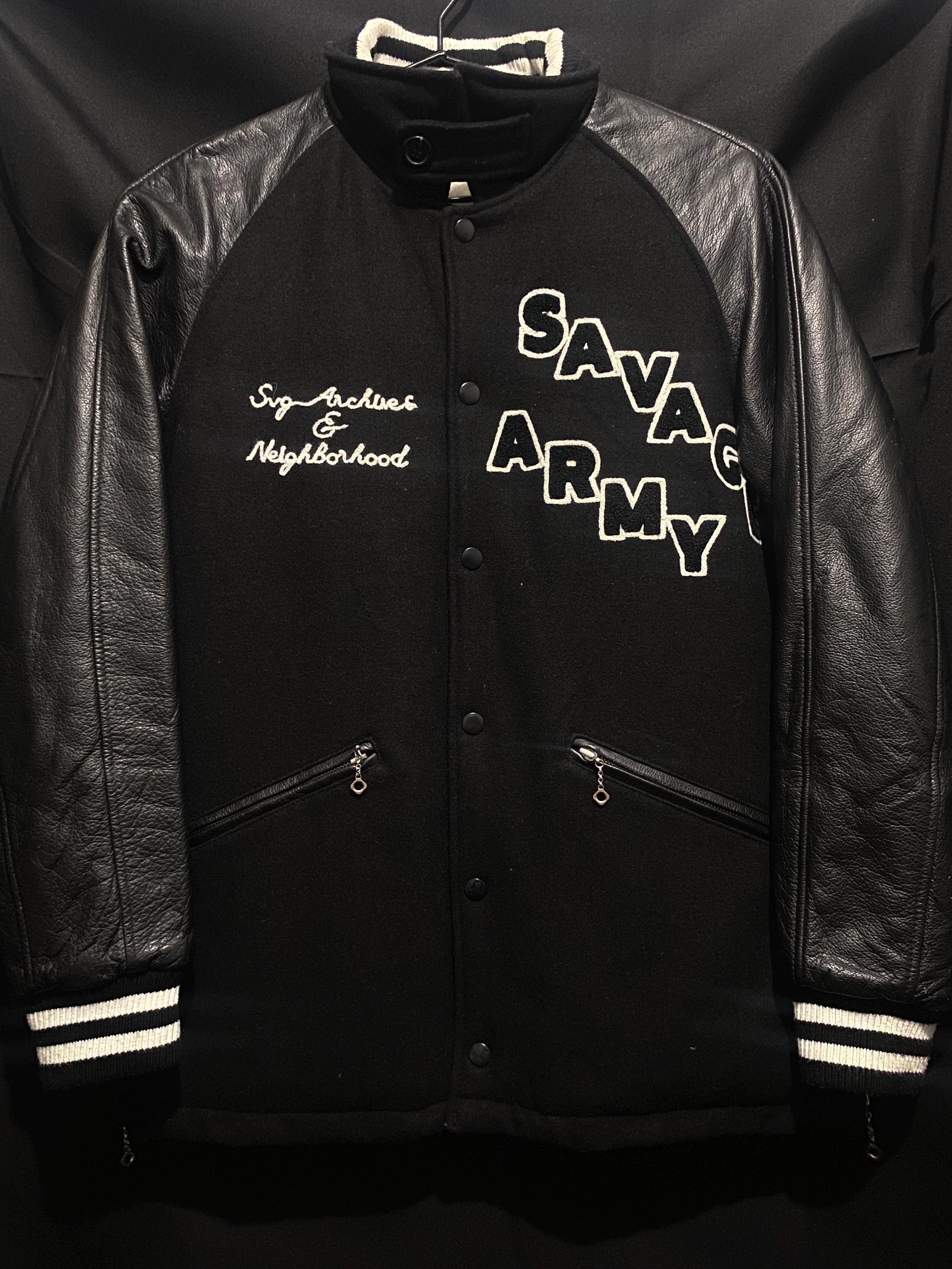 Neighborhood X SVG Archives Leather Jacket - Etsy Israel
