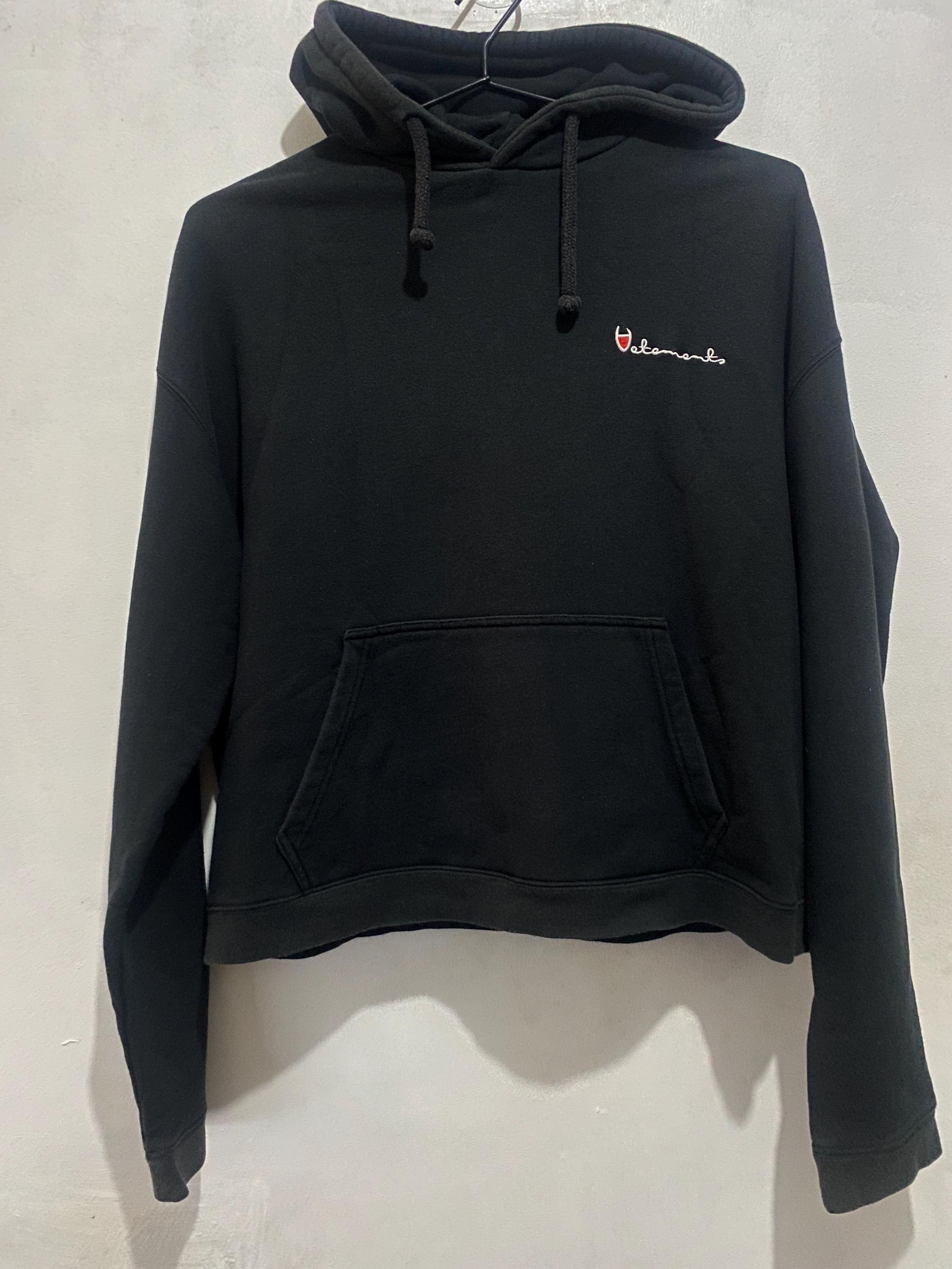 2017s VETEMENTS×champion hoodie Vetements SS17 Champion Reversible Metal Logo Hoodie