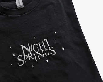 Night Springs Embroidered T-Shirt